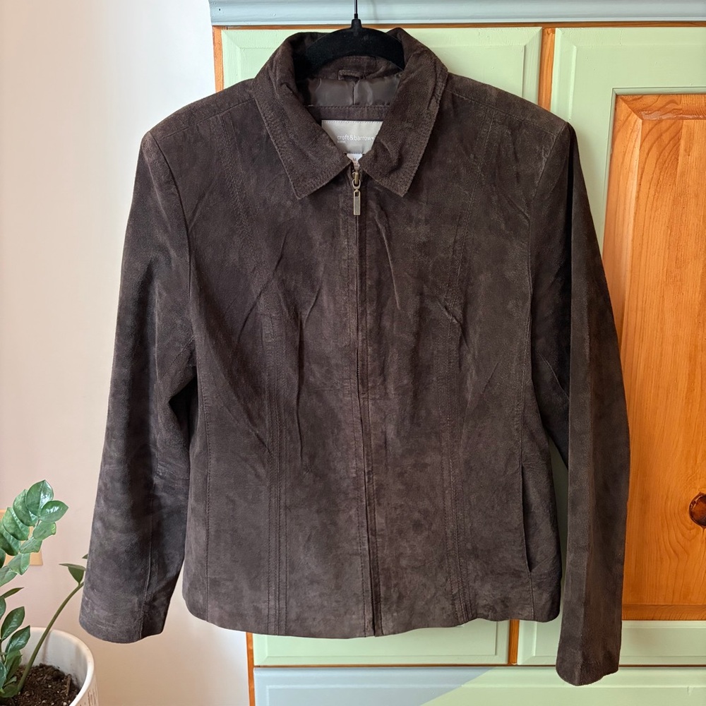 Croft & Barrow Dark Brown Leather Jacket